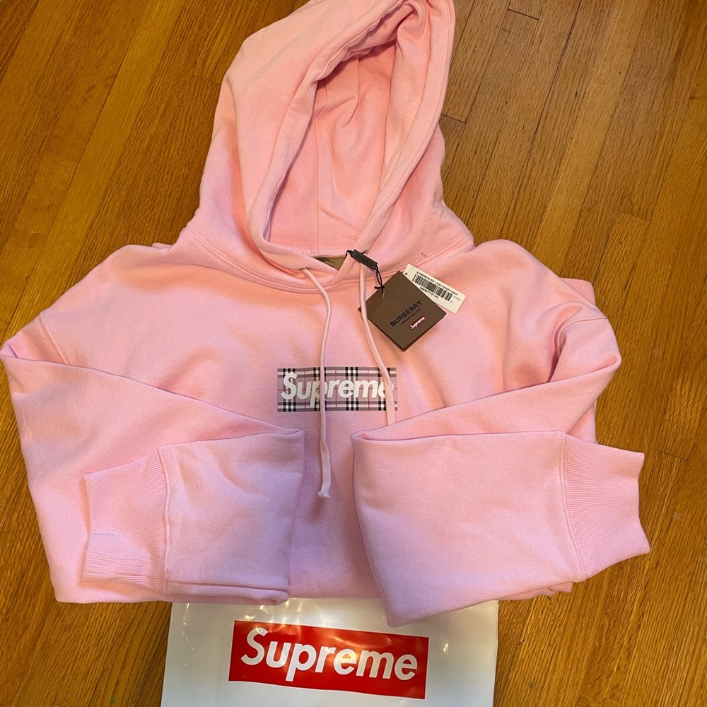 Supreme Burberry Box Logo Hoodie